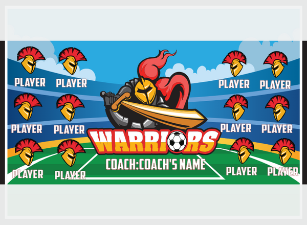 Warriors - Soccer - Pole Pocket Banner