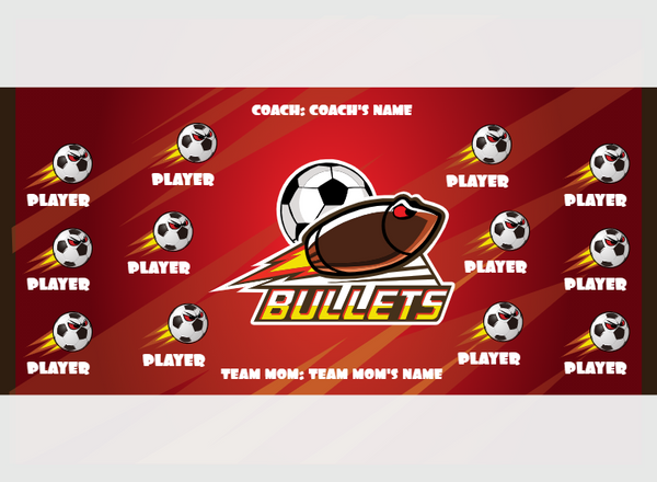 Bullets 2 - Soccer - Pole Pocket Banner