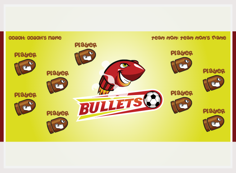 Bullets - Soccer - Pole Pocket Banner
