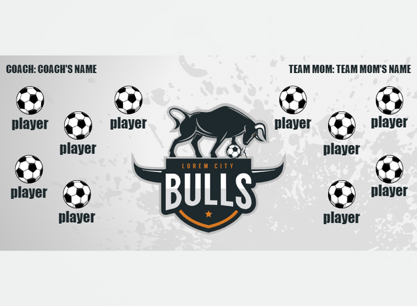 Bulls 1 - Soccer - Pole Pocket Banner