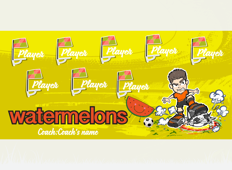 Watermelon - Soccer - Pole Pocket Banner