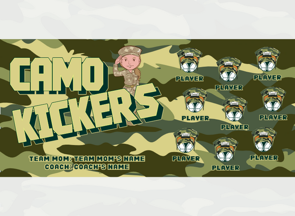 Camo Kickers - Soccer - Pole Pocket Banner