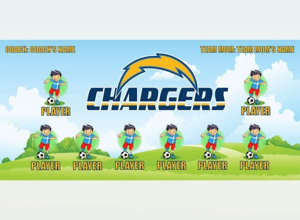 Chargers - Soccer - Pole Pocket Banner