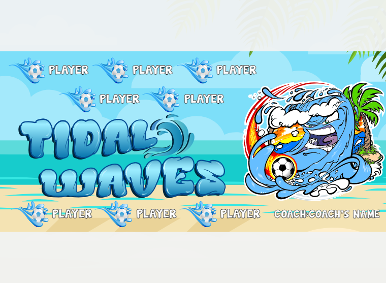 Waves Tidal - Soccer - Pole Pocket Banner