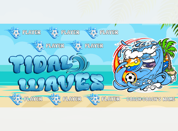 Waves Tidal - Soccer - Pole Pocket Banner