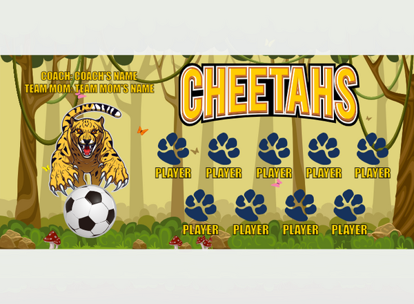 Cheetahs 01 - Soccer - Pole Pocket Banner