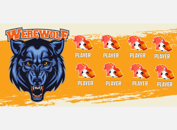 Werewolf - Soccer - Pole Pocket Banner