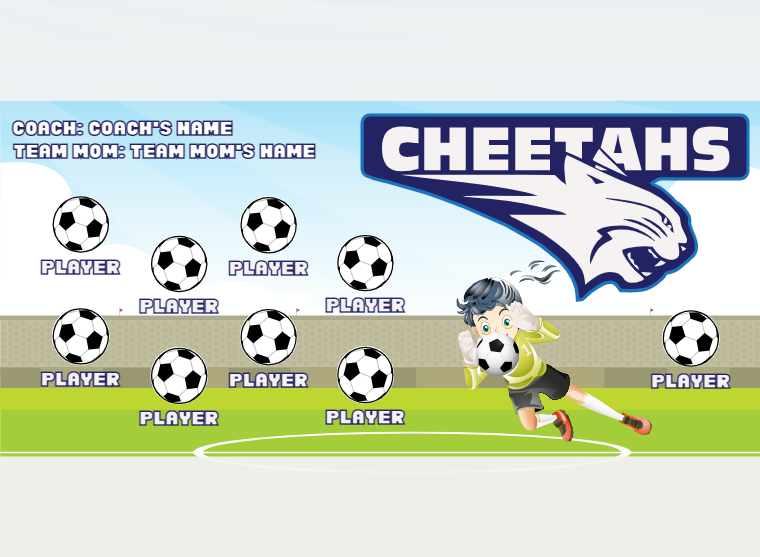 Cheetahs 2 - Soccer - Pole Pocket Banner