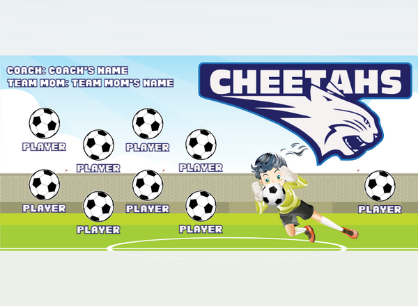 Cheetahs 2 - Soccer - Pole Pocket Banner