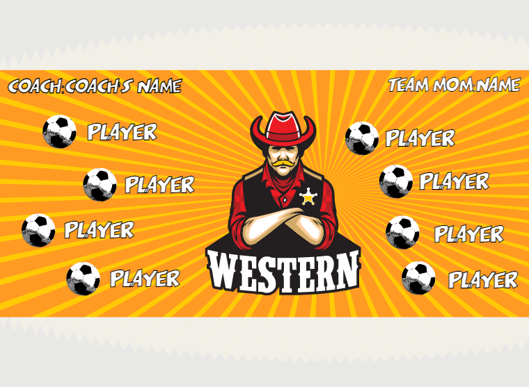 Western - Soccer - Pole Pocket Banner