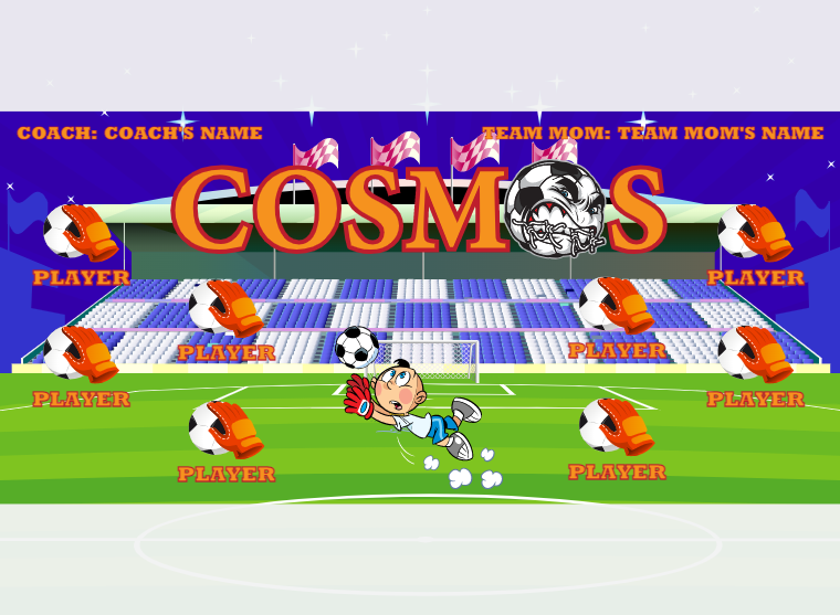 Cosmos - Soccer - Pole Pocket Banner