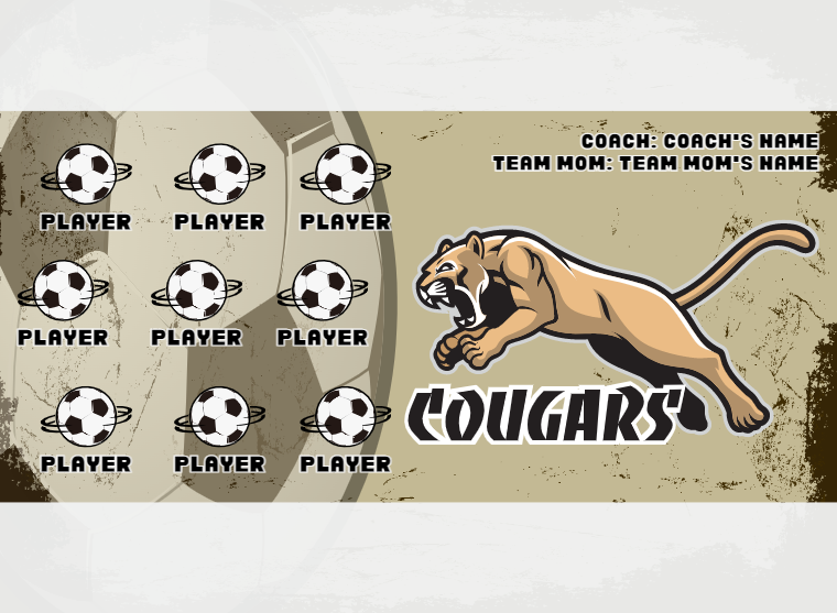 Cougar 2 - Soccer - Pole Pocket Banner