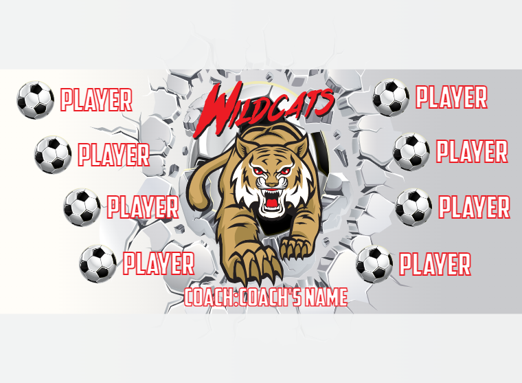 Wildcats 2 - Soccer - Pole Pocket Banner