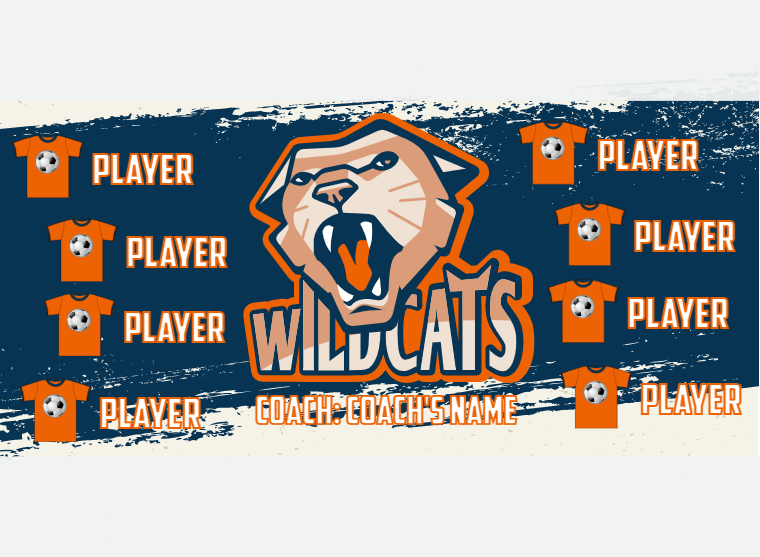 Wildcats - Soccer - Pole Pocket Banner