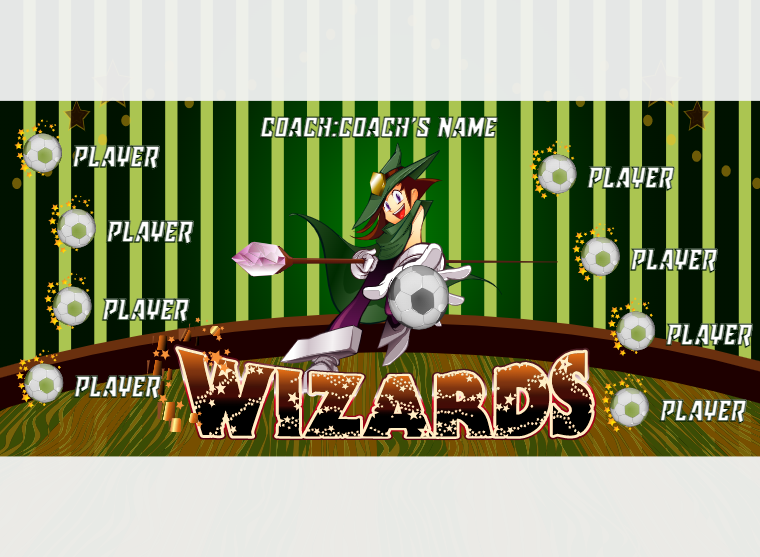 Wizards - Soccer - Pole Pocket Banner