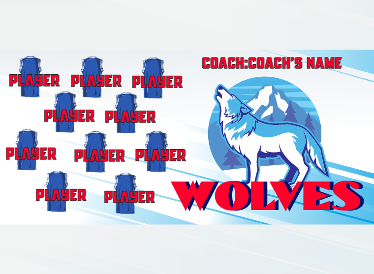 Wolves 3 - Soccer - Pole Pocket Banner