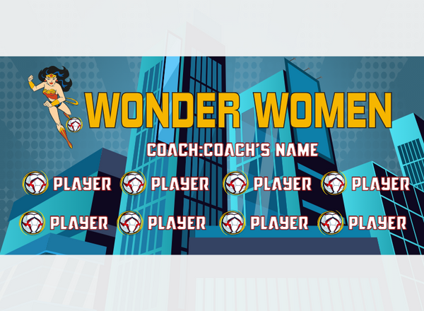 Wonder Women 2 - Soccer - Pole Pocket Banner