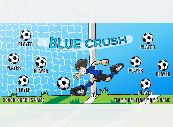Crush Blue - Soccer - Pole Pocket Banner