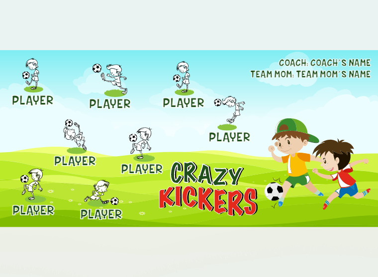 Crazy Kickers - Soccer - Pole Pocket Banner
