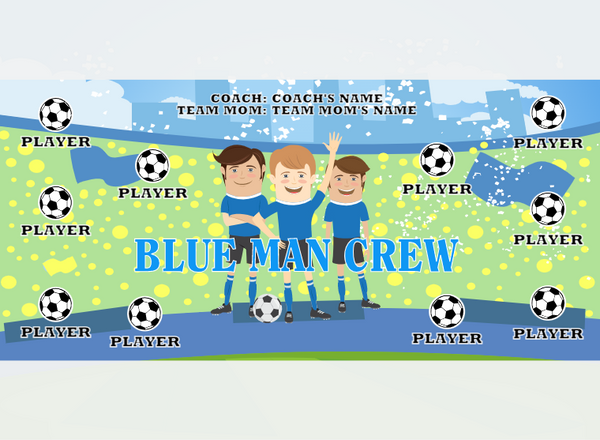 Crew Blue MAN - Soccer - Pole Pocket Banner