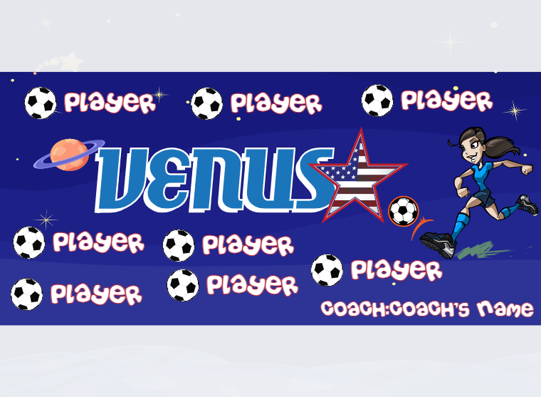 Venus - Soccer - Pole Pocket Banner