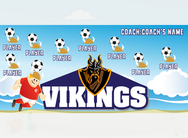 Vikings - Soccer - Pole Pocket Banner