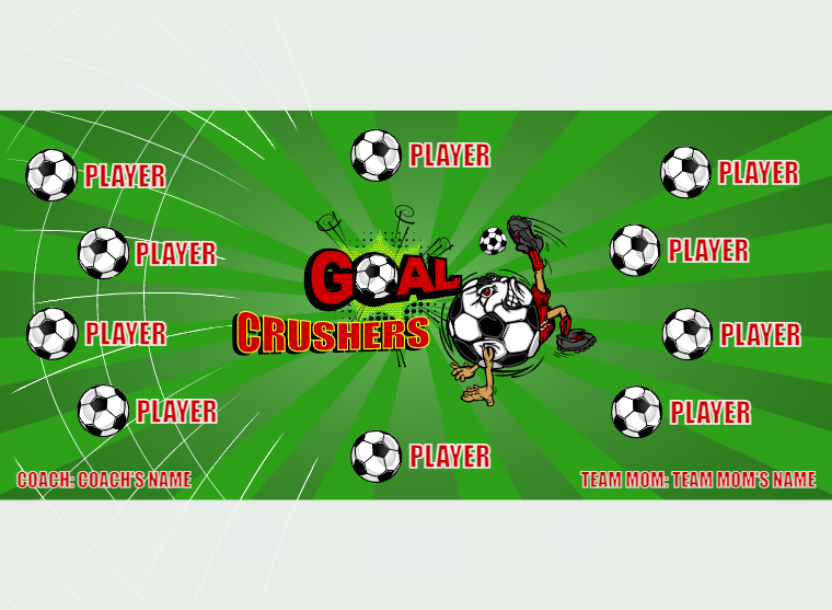 Crushers Goal - Soccer - Pole Pocket Banner
