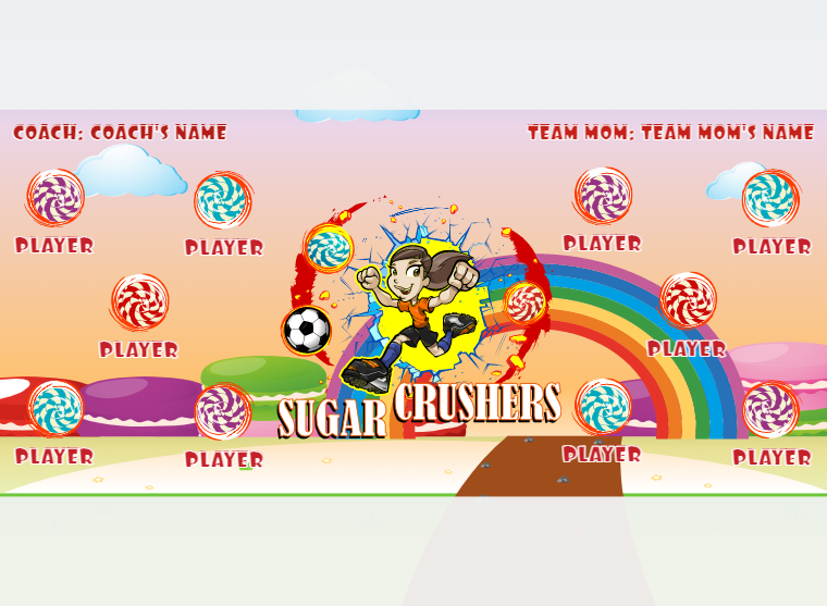 Crushers Sugar - Soccer - Pole Pocket Banner