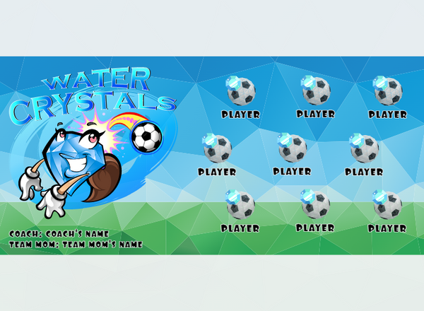 Crystals Water - Soccer - Pole Pocket Banner