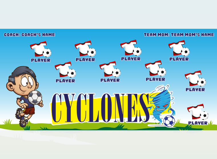 Cyclones - Soccer - Pole Pocket Banner