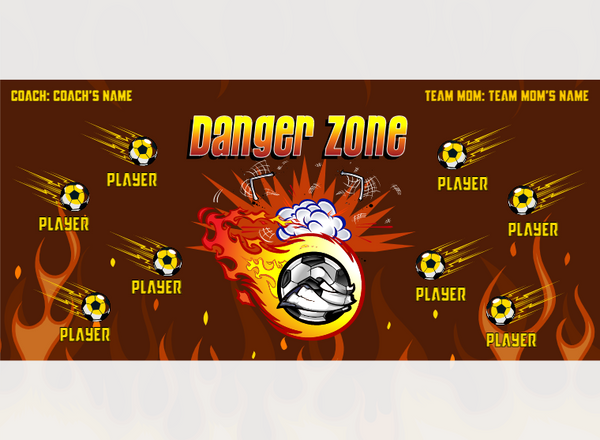Danger Zone - Soccer - Pole Pocket Banner