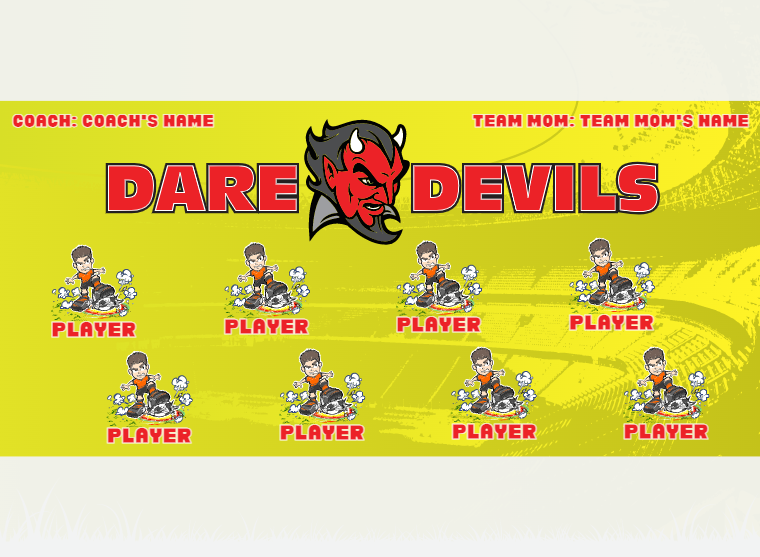 Daredevils - Soccer - Pole Pocket Banner