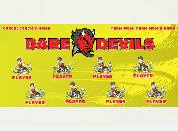 Daredevils - Soccer - Pole Pocket Banner