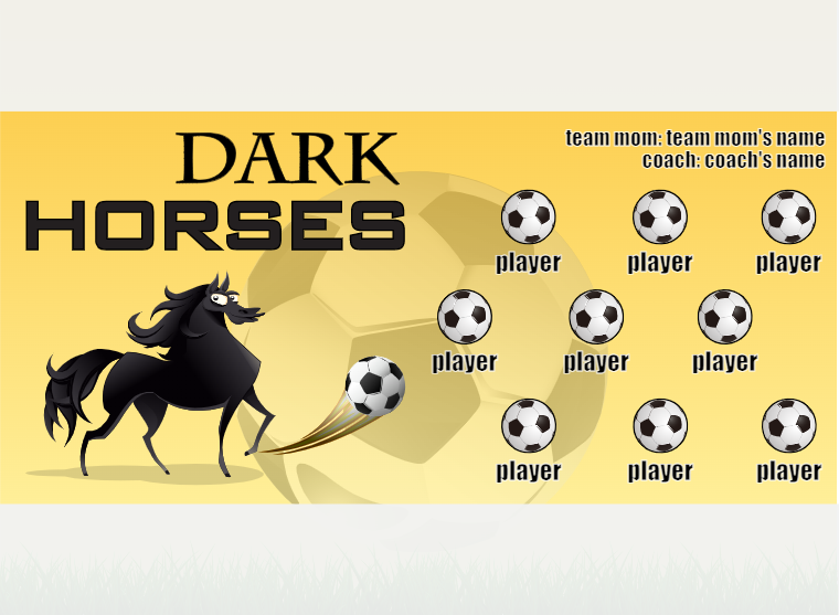 Dark Horses 1 - Soccer - Pole Pocket Banner