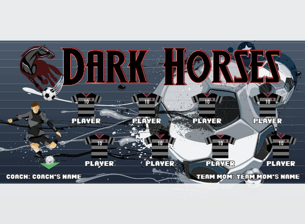 Dark Horses 2 - Soccer - Pole Pocket Banner