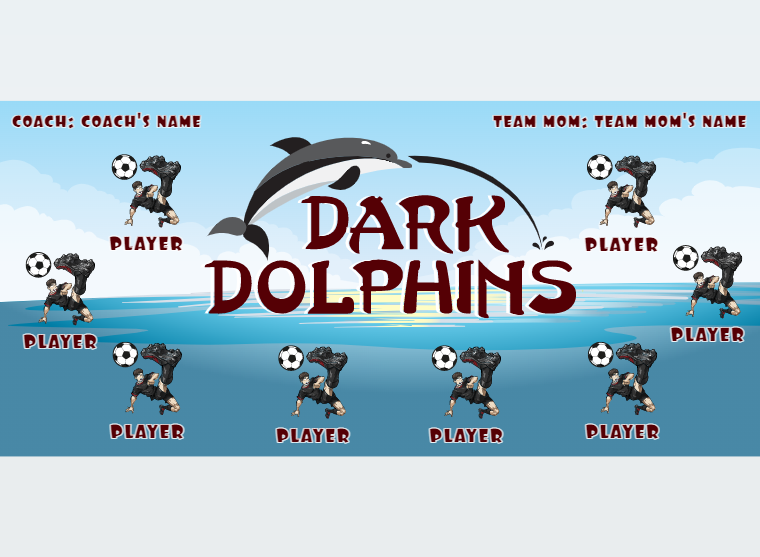 Darkdolphins - Soccer - Pole Pocket Banner