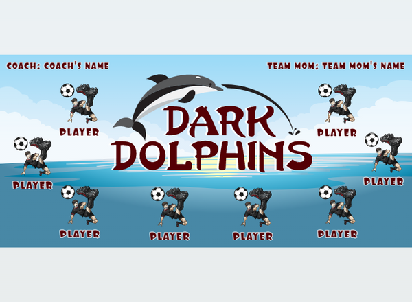 Darkdolphins - Soccer - Pole Pocket Banner
