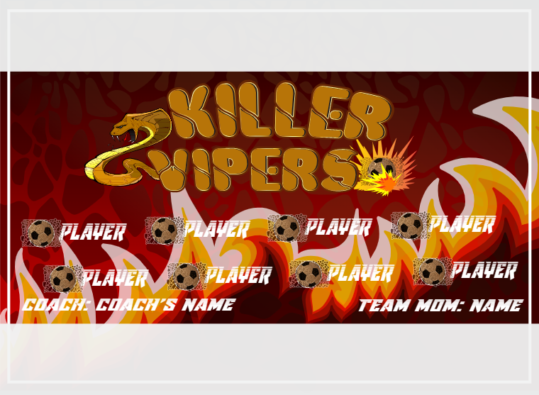 Vipers Killer - Soccer - Pole Pocket Banner