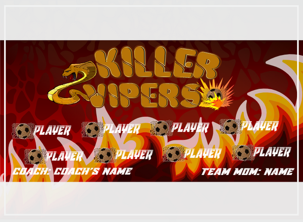 Vipers Killer - Soccer - Pole Pocket Banner