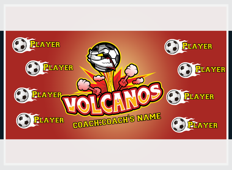 Volcanos 2 - Soccer - Pole Pocket Banner