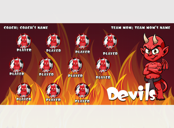 Devils - Soccer - Pole Pocket Banner