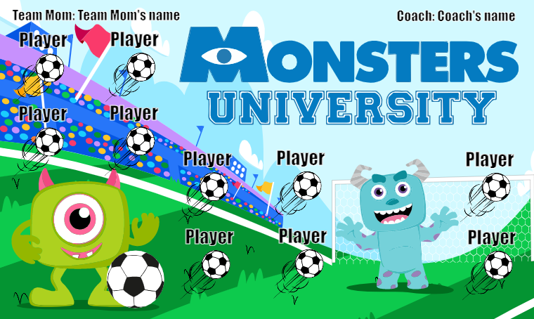 Monsters Soccer Banner