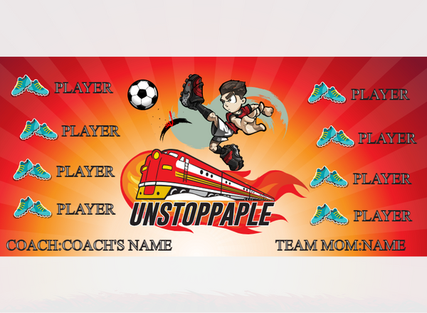 Unstopable - Soccer - Pole Pocket Banner
