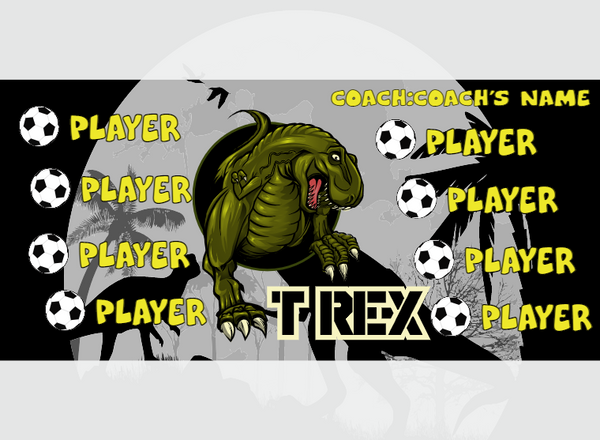 T REX - Soccer - Pole Pocket Banner