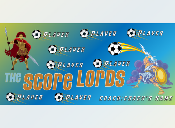 THE Score Lords 1 - Soccer - Pole Pocket Banner