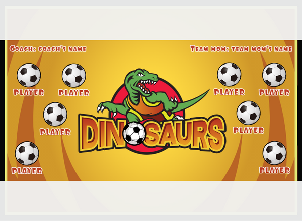 Dinosaurs - Soccer - Pole Pocket Banner