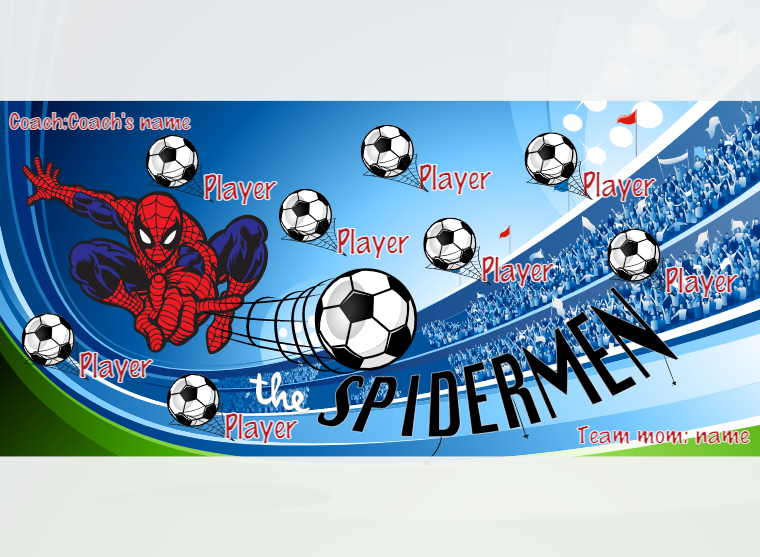 THE Spidermen 2 - Soccer - Pole Pocket Banner