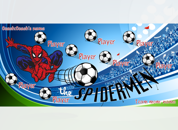 THE Spidermen 2 - Soccer - Pole Pocket Banner