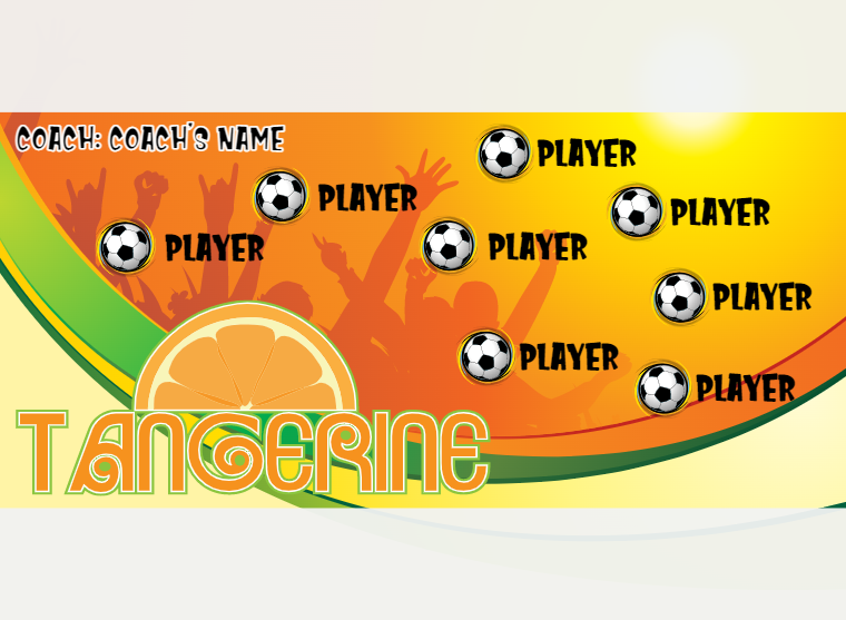 Tangerine - Soccer - Pole Pocket Banner