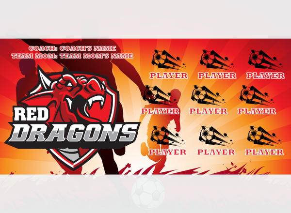 Dragons - Soccer - Pole Pocket Banner
